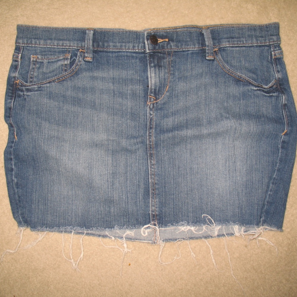 Old Navy Denim Blue Jean Skirt Size 14 B3